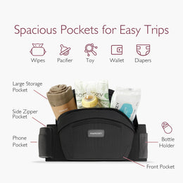 Momcozy Baby Wander360 Hip Seat Carrier - Black