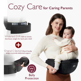 Momcozy Baby Wander360 Hip Seat Carrier - Black
