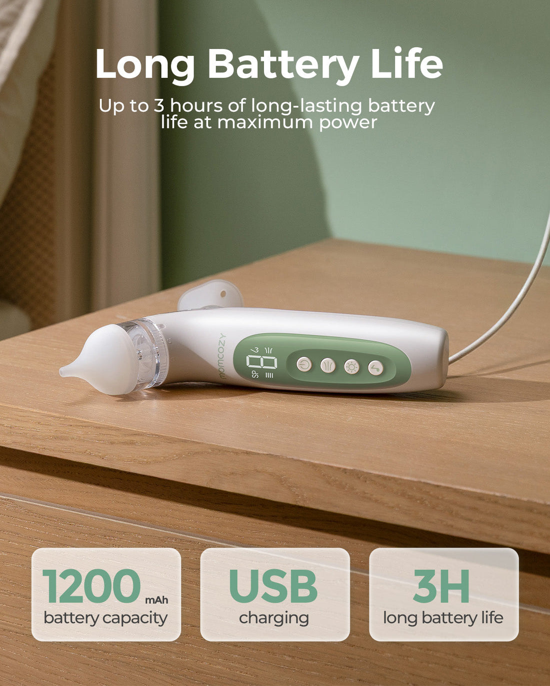 Momcozy BreezyClear 2in1 Spray & Suction Electric Nasal Aspirator - image 6