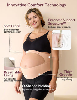 Momcozy BumpEase - Ergonest Maternity Belly Band - Oyster Pink