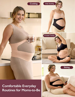 Momcozy BumpEase - Ergonest Maternity Belly Band - Oyster Pink