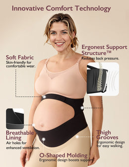 Momcozy BumpEase - Ergonest Maternity Belly Band - Oyster Pink