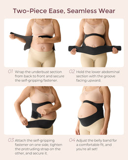 Momcozy BumpEase - Ergonest Maternity Belly Band - Oyster Pink