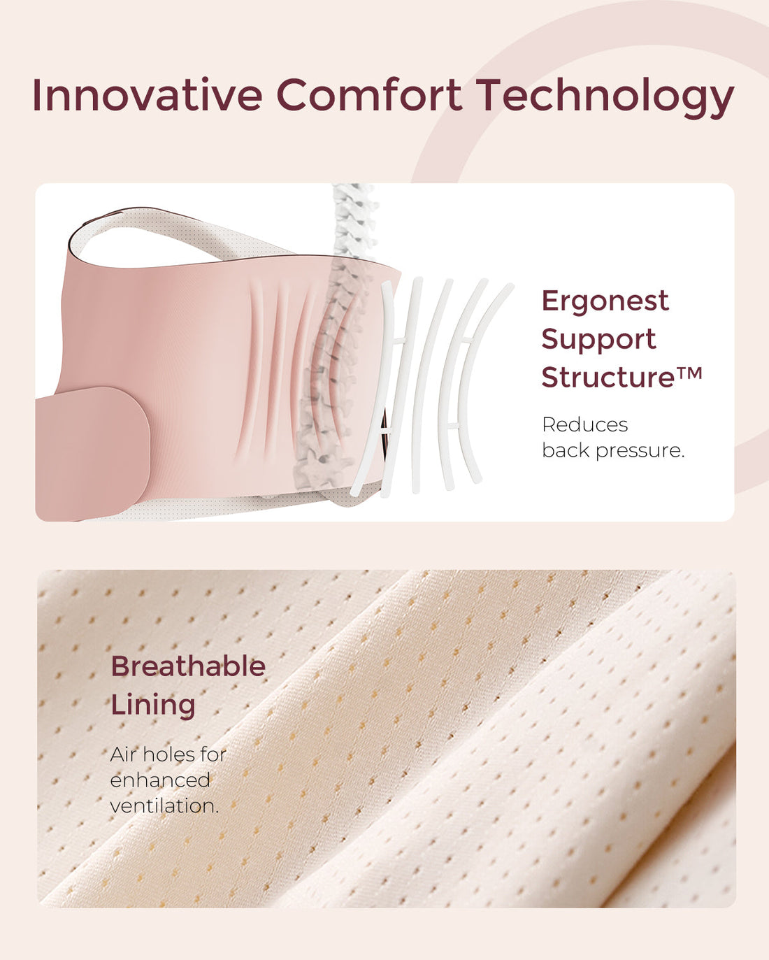Momcozy BumpEase - Ergonest Maternity Belly Band - Oyster Pink - image 18