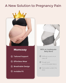 Momcozy BumpEase - Ergonest Maternity Belly Band - Oyster Pink