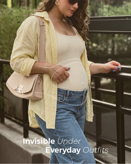 Momcozy BumpEase - Ergonest Maternity Belly Band - Oyster Pink