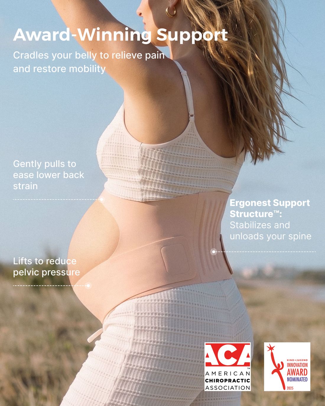 Momcozy BumpEase - Ergonest Maternity Belly Band - Oyster Pink - image 50