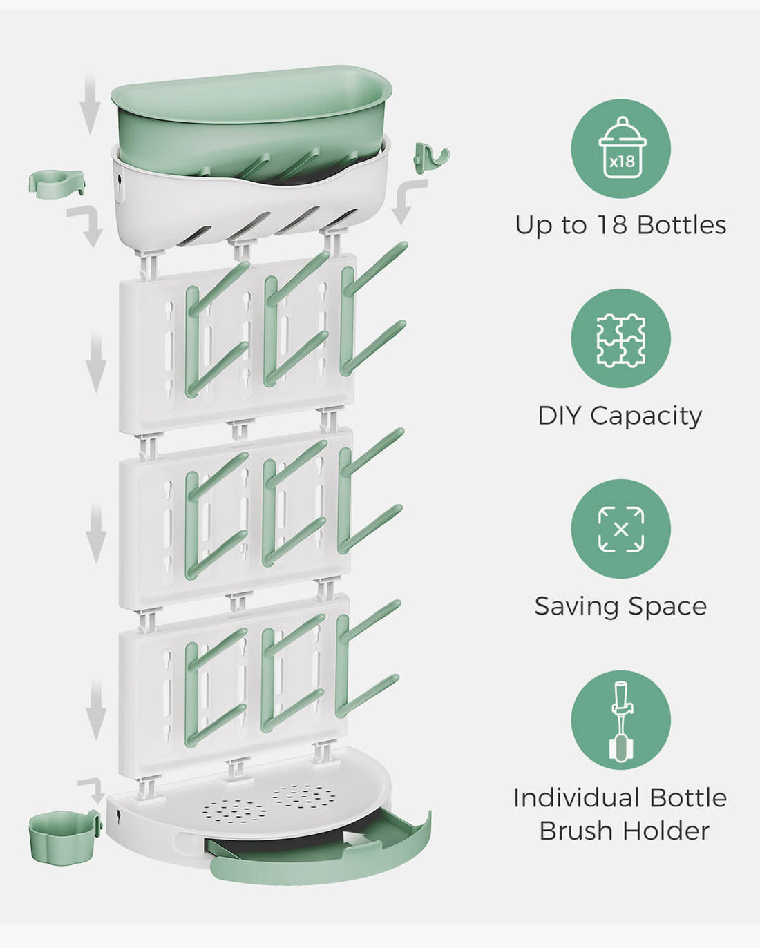 Momcozy DIY Larger Bottle Drying Rack for 18 Bottles - image 6