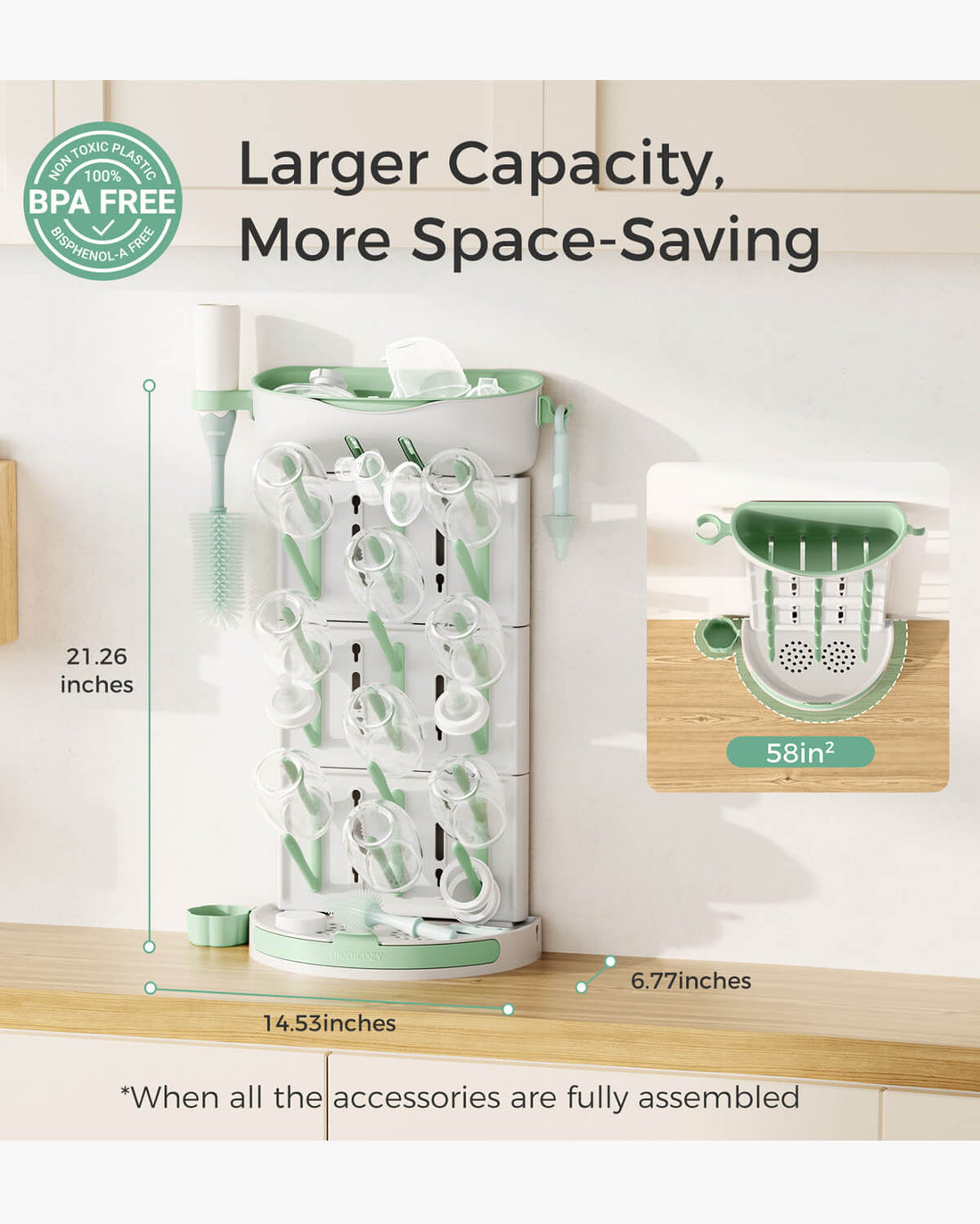 Momcozy DIY Larger Bottle Drying Rack for 18 Bottles - image 8