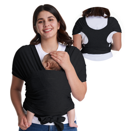 Momcozy Easy to Wear Hands Free Baby Wrap Carrier - Deep Grey