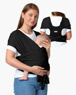 Momcozy Easy to Wear Hands Free Baby Wrap Carrier - Deep Grey