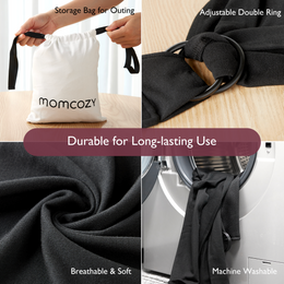 Momcozy Easy to Wear Hands Free Baby Wrap Carrier - Deep Grey