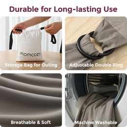 Momcozy Easy to Wear Hands Free Baby Wrap Carrier - Deep Grey