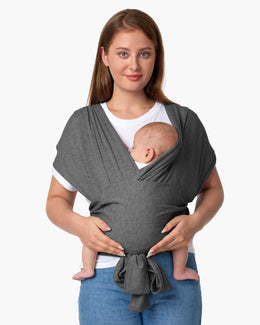 Momcozy Easy to Wear Hands Free Baby Wrap Carrier - Deep Grey