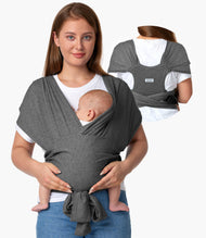Momcozy Easy to Wear Hands Free Baby Wrap Carrier - Deep Grey