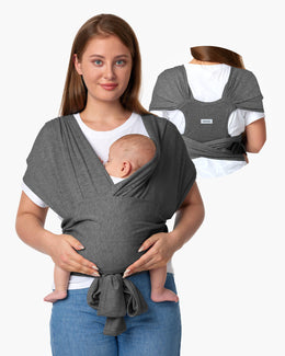Momcozy Easy to Wear Hands Free Baby Wrap Carrier - Deep Grey