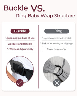 Momcozy Easy to Wear Hands Free Baby Wrap Carrier - Deep Grey
