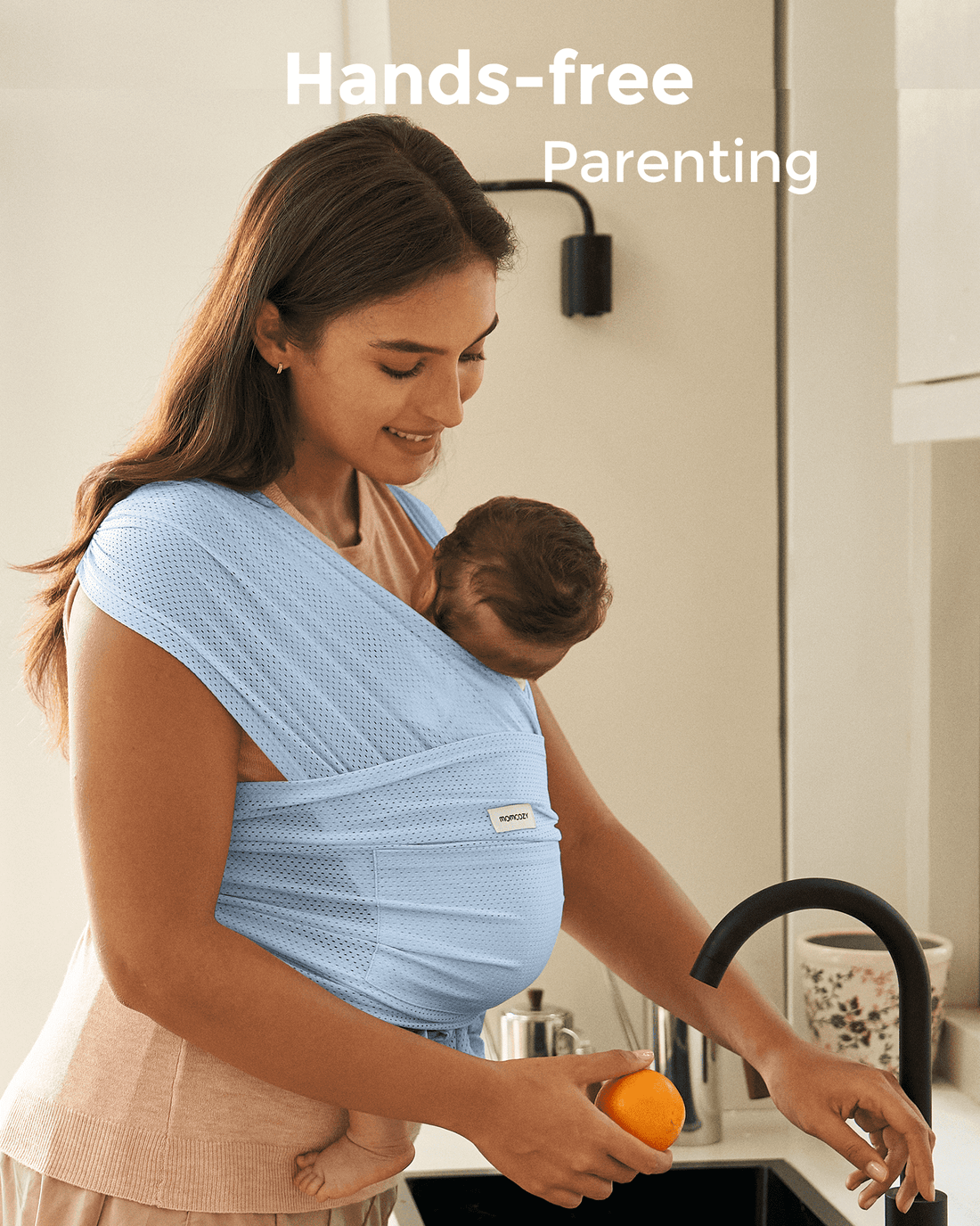 Momcozy Easy to Wear Hands Free Baby Wrap Carrier - Deep Grey - image 42