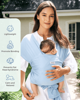 Momcozy Easy to Wear Hands Free Baby Wrap Carrier - Deep Grey