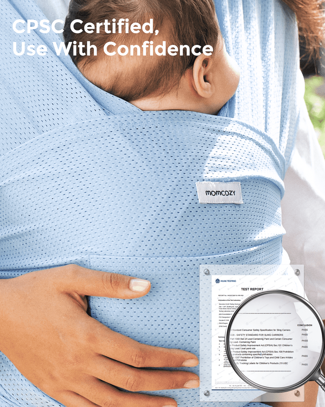 Momcozy Easy to Wear Hands Free Baby Wrap Carrier - Deep Grey - image 45