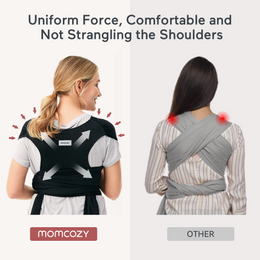 Momcozy Easy to Wear Hands Free Baby Wrap Carrier - Deep Grey