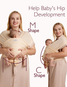 Momcozy Easy to Wear Hands Free Baby Wrap Carrier - Deep Grey