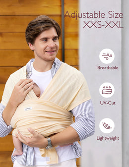 Momcozy Easy to Wear Hands Free Baby Wrap Carrier - Deep Grey