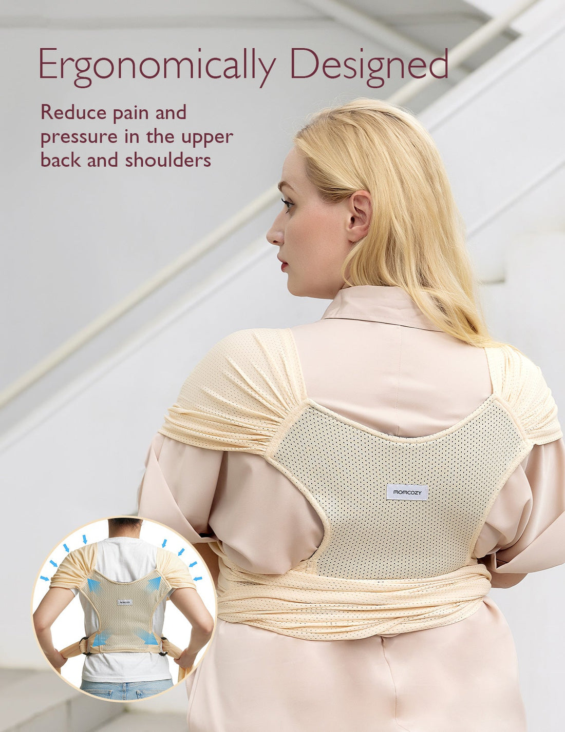 Momcozy Easy to Wear Hands Free Baby Wrap Carrier - Deep Grey - image 60