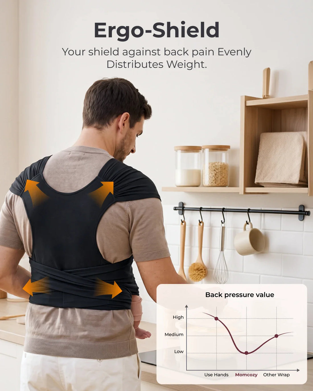 Momcozy Easy to Wear Hands Free Baby Wrap Carrier - Deep Grey - image 66