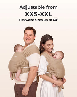 Momcozy Easy to Wear Hands Free Baby Wrap Carrier - Deep Grey