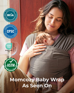 Momcozy Easy to Wear Hands Free Baby Wrap Carrier - Deep Grey