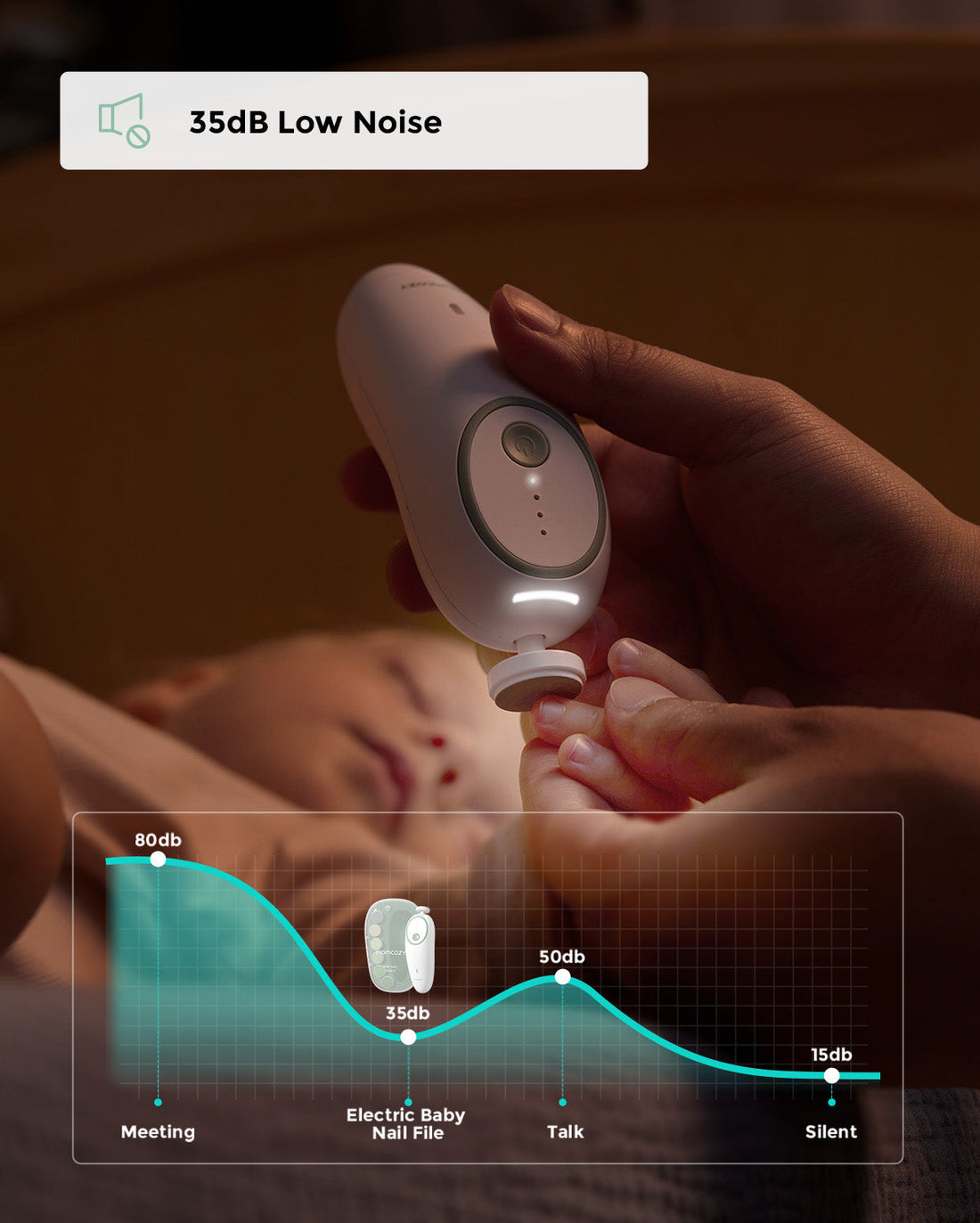 Momcozy Electric Baby Nail File - Low Noise - image 2