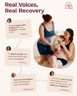 Momcozy Ergowrap™ Postpartum Belly Wrap - Postpartum Belly Band - Oyster Pink