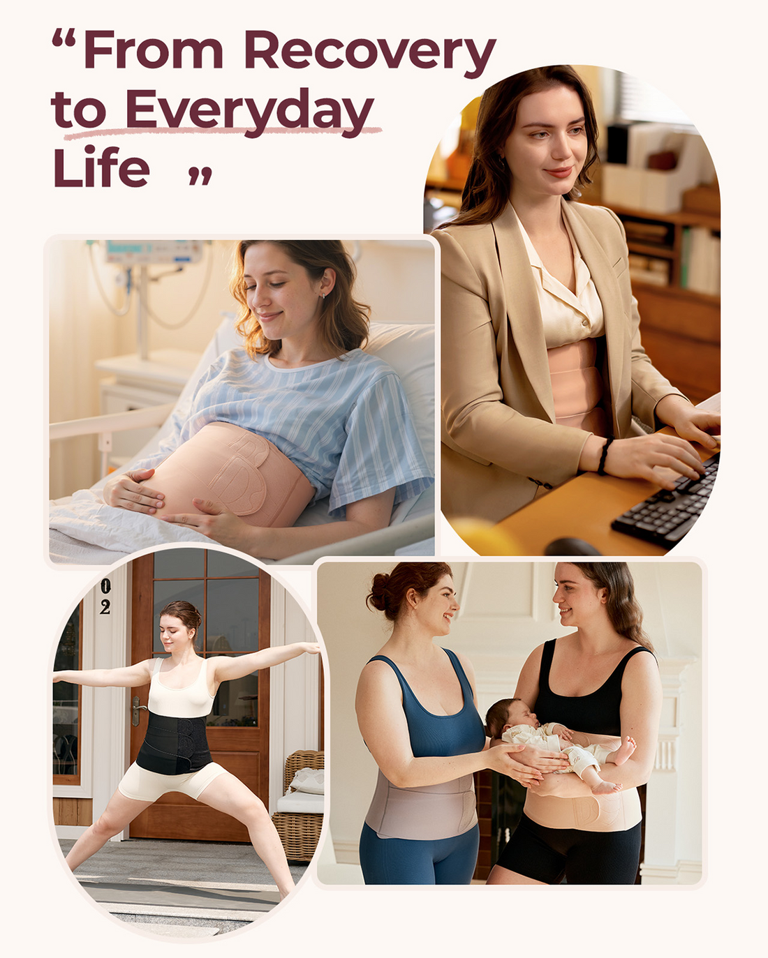 Momcozy Ergowrap™ Postpartum Belly Wrap - Postpartum Belly Band - Oyster Pink - image 25