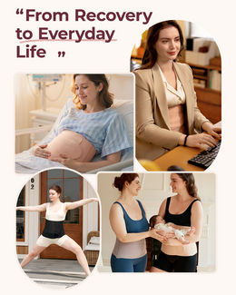 Momcozy Ergowrap™ Postpartum Belly Wrap - Postpartum Belly Band - Oyster Pink