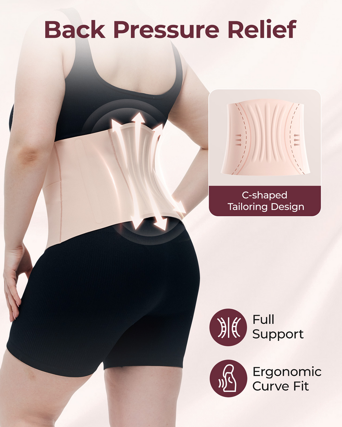 Momcozy Ergowrap™ Postpartum Belly Wrap - Postpartum Belly Band - Oyster Pink - image 29