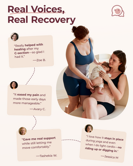 Momcozy Ergowrap™ Postpartum Belly Wrap - Postpartum Belly Band - Oyster Pink
