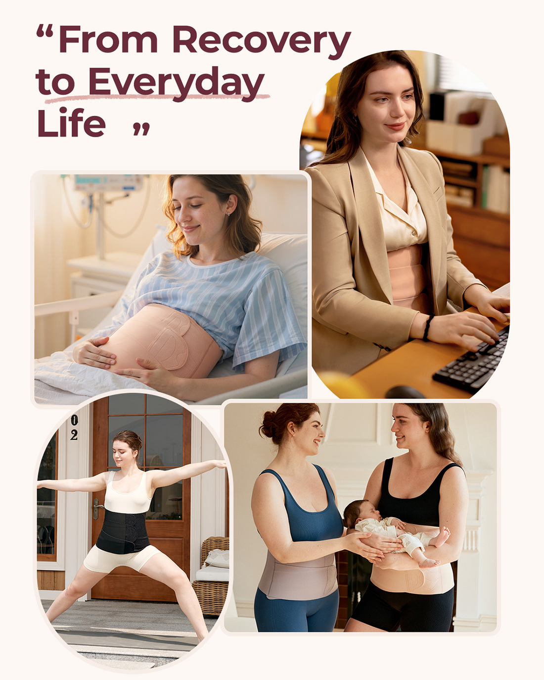 Momcozy Ergowrap™ Postpartum Belly Wrap - Postpartum Belly Band - Oyster Pink - image 39