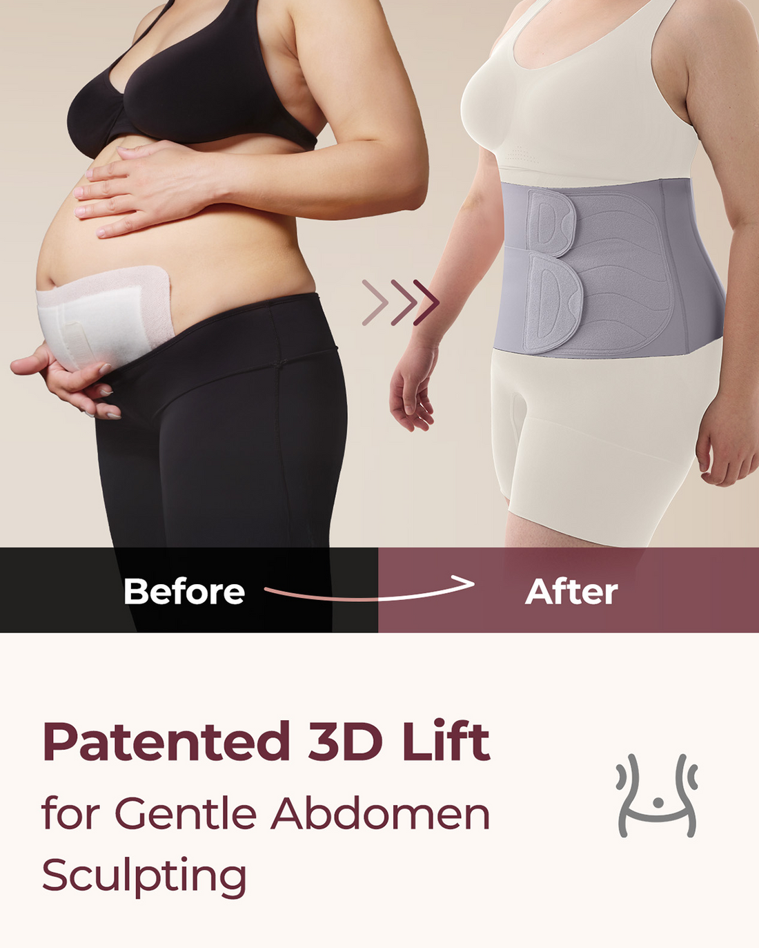 Momcozy Ergowrap™ Postpartum Belly Wrap - Postpartum Belly Band - Oyster Pink - image 42