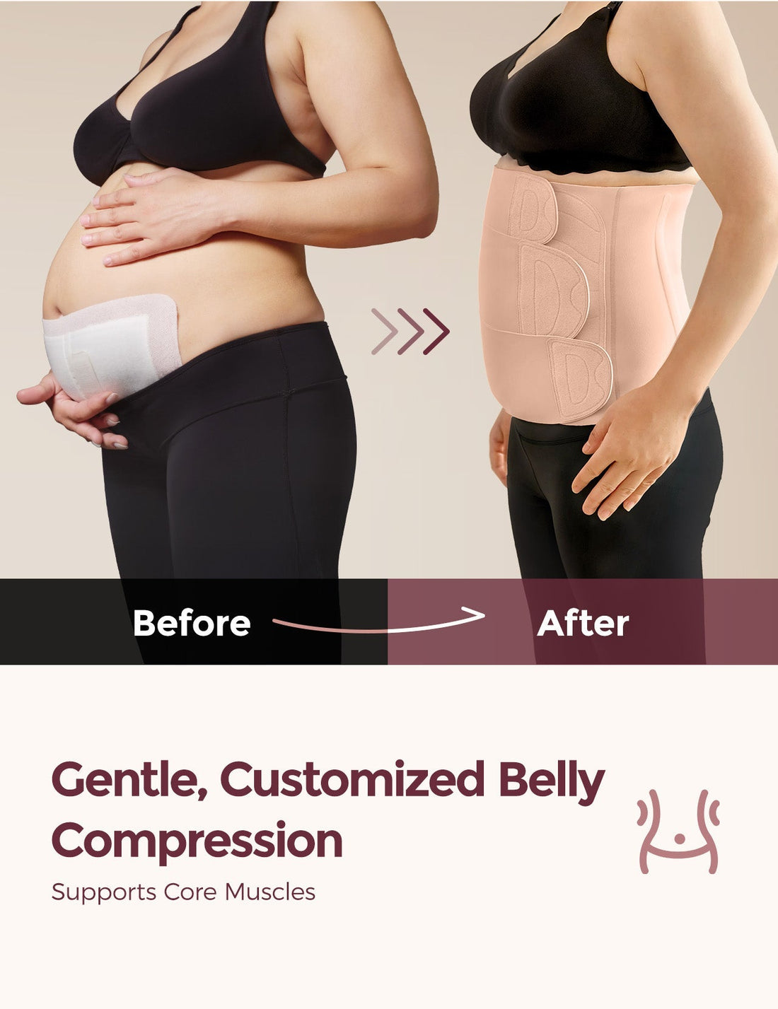 Momcozy Ergowrap™ Postpartum Belly Wrap - Postpartum Belly Band - Oyster Pink - image 60