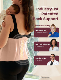 Momcozy Ergowrap™ Postpartum Belly Wrap - Postpartum Belly Band - Oyster Pink