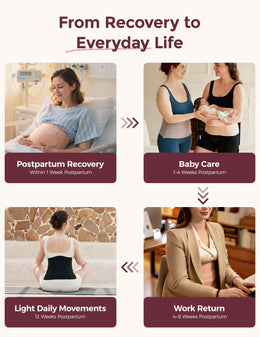 Momcozy Ergowrap™ Postpartum Belly Wrap - Postpartum Belly Band - Oyster Pink