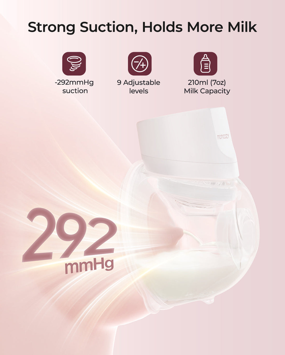 Momcozy Hands-Free Breast Pump White - S12 Pro Quick - image 3