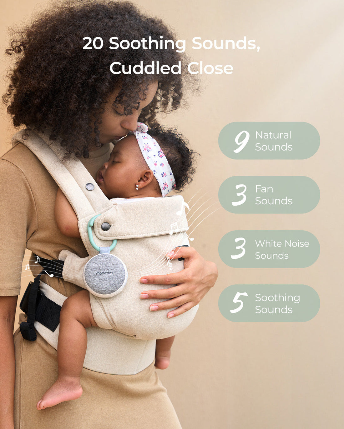 Momcozy Portable Sound Machine - Green & White - image 3