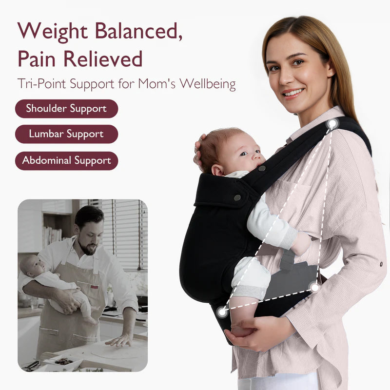 Momcozy PureHug Baby Carrier - Ergonomic Cozy & Lightweight - Black - image 2