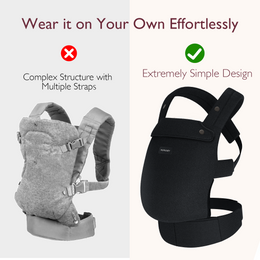 Momcozy PureHug Baby Carrier - Ergonomic Cozy & Lightweight - Black