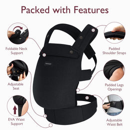 Momcozy PureHug Baby Carrier - Ergonomic Cozy & Lightweight - Black