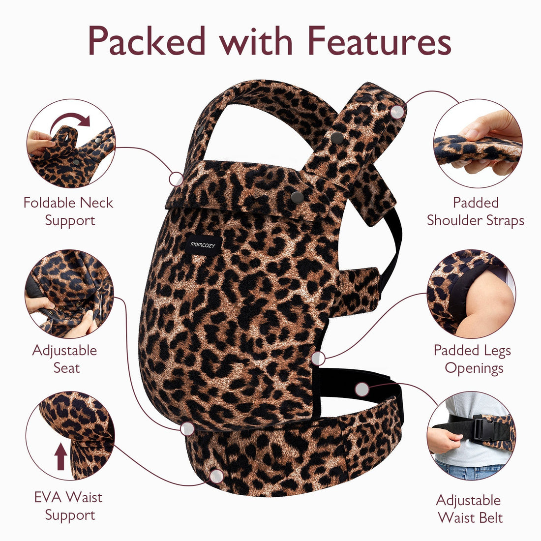 Momcozy PureHug Baby Carrier - Ergonomic Cozy & Lightweight - Black - image 16