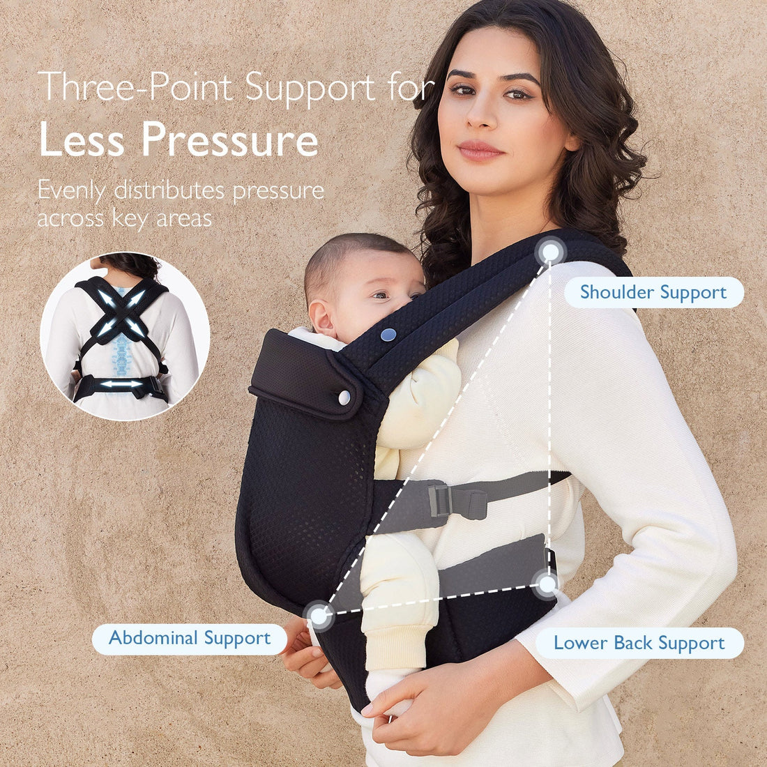 Momcozy PureHug Baby Carrier - Ergonomic Cozy & Lightweight - Black - image 39