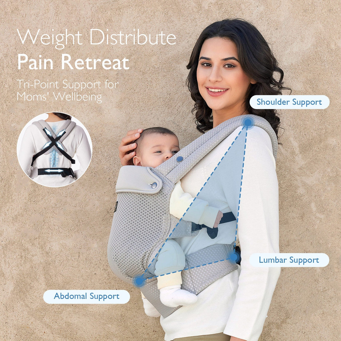 Momcozy PureHug Baby Carrier - Ergonomic Cozy & Lightweight - Black - image 46